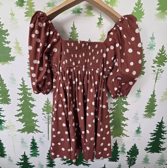 Abercrombie & Fitch Puff Sleeve Mini Day Dress - Picture 2 of 7